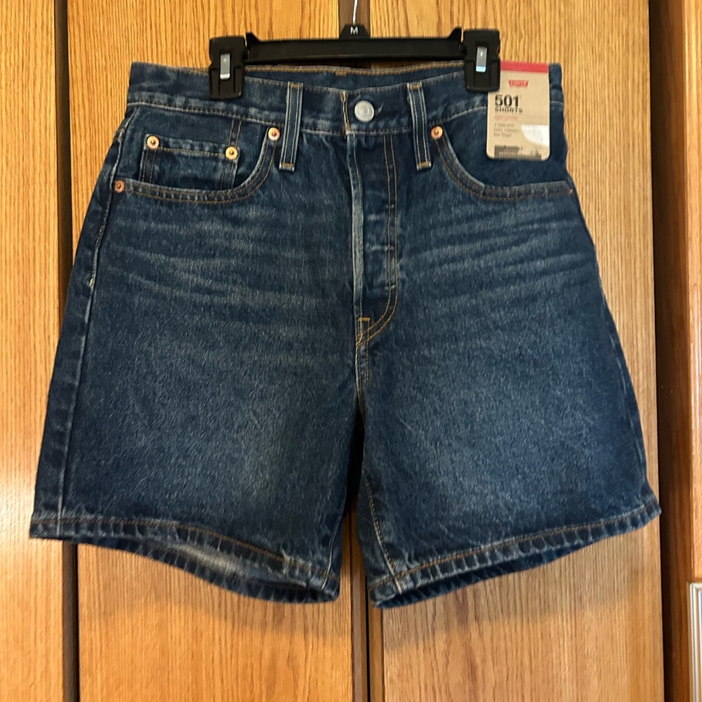 Levi's Women's Dark Blue Jean Shorts